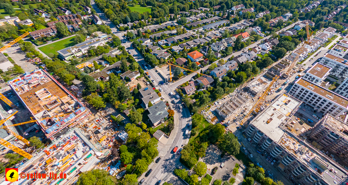 02.09.2022 - Baustelle Grundschule am Karl-Marx-Ring und Villa in der Niederalmstraße 16 in Neuperlach